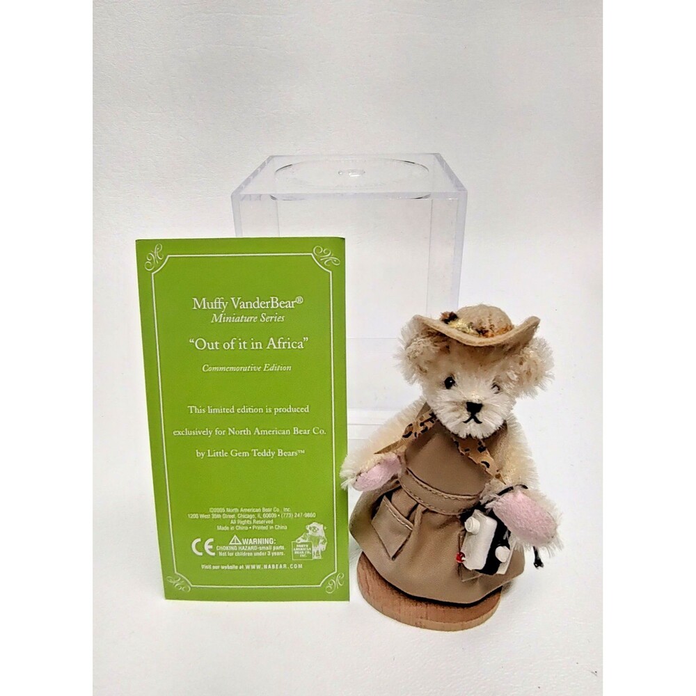 Muffy VanderBear 2005 Out of Africa Miniature Bear Little Gem 954/1500 3.25"